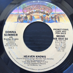 Donna Summer Heaven Knows Vinyl 7" USED