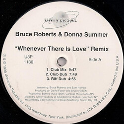 Bruce Roberts / Donna Summer Whenever There Is Love - Remix VINYL 12" USED