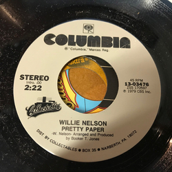 Willie Nelson Pretty Paper / White Christmas Vinyl 7" USED