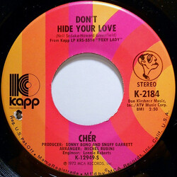 Cher Don't Hide Your Love USED VINYL 7INCH SINGLE 45 RPM