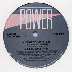 Dee D. Jackson Automatic Lover USED VINYL 12INCH 45 RPM