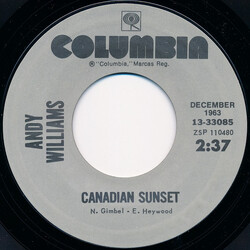 Andy Williams Canadian Sunset / The Hawaiian Wedding Song (Ke Kali Nei Au) USED VINYL 7INCH