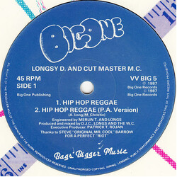 Longsy D / Cut Master M.C. Hip Hop Reggae VINYL 12" USED