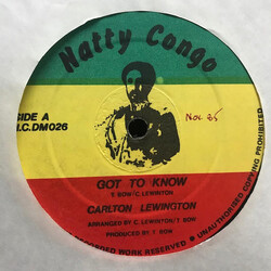 Carlton Lewington Got To Know USED VINYL 12INCH 45 RPM SINGLE