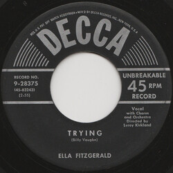 Ella Fitzgerald / Bobby Orton's Teen-Aces Trying / My Bonnie Lies Over The Ocean USED VINYL 7INCH 45 RPM SINGLE