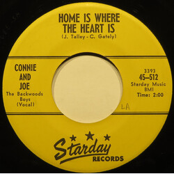 Connie And Joe Home Is Where The Heart Is USED VINYL 7INCH 45 RPM SINGLE