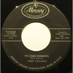 Tibby Edwards I'd Come Running USED VINYL 7INCH 45 RPM