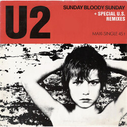 U2 Sunday Bloody Sunday USED VINYL 12INCH MAXI-SINGLE 45 RPM REISSUE