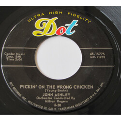 John Ashley (2) Born To Rock / Pickin' On The Wrong Chicken USED VINYL 7INCH 45 RPM SINGLE