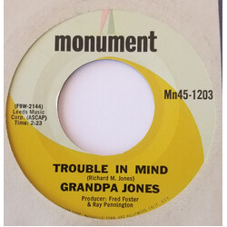 Grandpa Jones Trouble In Mind USED VINYL 7INCH 45 RPM