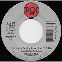 Alabama Forever's As Far As I'll Go USED VINYL 7INCH 45 RPM