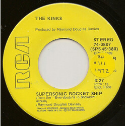 The Kinks Supersonic Rocket Ship USED VINYL 7INCH 45 RPM SINGLE PROMO STEREO MONO