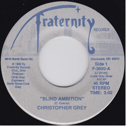 Christopher Grey (4) Blind Ambition USED VINYL 7INCH 45 RPM SINGLE STEREO