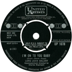 Long John Baldry I'm On To You Baby USED VINYL 7INCH SINGLE 45 RPM
