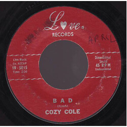 Cozy Cole Bad / Topsy-Turvy USED VINYL 7INCH 45 RPM SINGLE