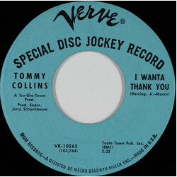 Tommy Collins (2) Oh What I'd Give USED VINYL 7INCH 45 RPM PROMO