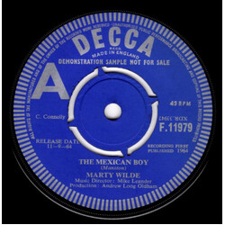 Marty Wilde The Mexican Boy USED VINYL 7INCH 45 RPM SINGLE PROMO