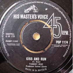 Tommy Roe Kiss And Run Vinyl 7" USED
