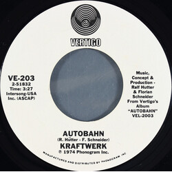 Kraftwerk Autobahn USED VINYL 7INCH 45 RPM SINGLE STYRENE
