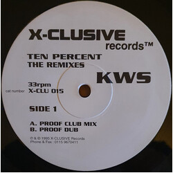 K.W.S. Ten Percent (The Remixes) / The More I Get The More I Want (The Italian Mixes) USED VINYL 12INCH 33 S RPM