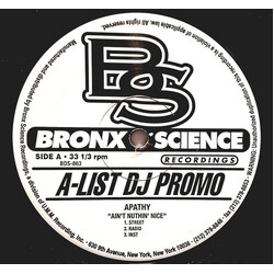 Apathy Ain't Nuthin Nice / Every Emcee USED VINYL 12INCH PROMO