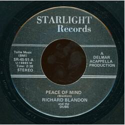 Richard Blandon / The Dubs Peace Of Mind / Don't Ask Me To Be Lonely USED VINYL 7INCH 45 RPM