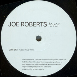Joe Roberts Lover USED VINYL 12INCH 45 RPM SINGLE PROMO