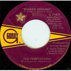 The Temptations Shakey Ground / I'm A Bachelor Vinyl 7" USED