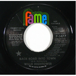 Willie Hightower Back Road Into Town / Poor Man Vinyl 7" USED