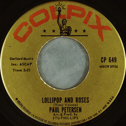 Paul Petersen Lollipops And Roses / Please Mr. Sun USED VINYL 7INCH 45 RPM SINGLE