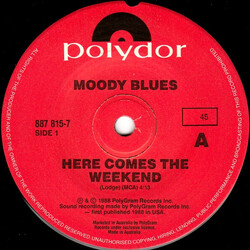 The Moody Blues Here Comes The Weekend USED VINYL 7INCH 45 RPM SINGLE
