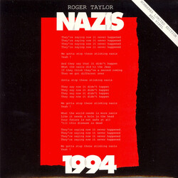 Roger Taylor Nazis 1994 USED VINYL 7INCH 45 RPM SINGLE LIMITED EDITION NUMBERED STEREO