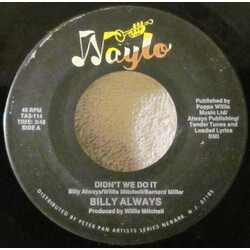 Billy Always Didn't We Do It / More Than A Minute USED VINYL 7INCH 45 RPM
