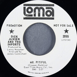 Dick Jensen And The Imports Mr. Pitiful USED VINYL 7INCH 45 RPM SINGLE PROMO STYRENE