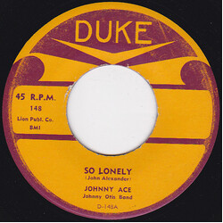 Johnny Ace So Lonely / I'm Crazy Baby USED VINYL 7INCH 45 RPM SINGLE