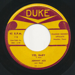 Johnny Ace Band Saving My Love For You / Yes, Baby USED VINYL 7INCH 45 RPM SINGLE