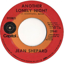 Jean Shepard Another Lonely Night / Your Name's Become A Household Word USED VINYL 7INCH SINGLE 45 RPM
