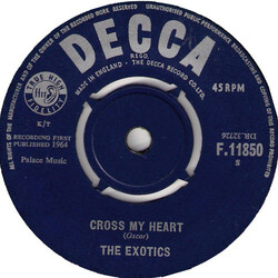 The Exotics Cross My Heart / Ooh-La-Lah USED VINYL 7INCH 45 RPM SINGLE