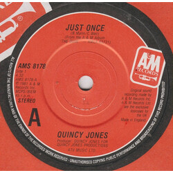 Quincy Jones Just Once Vinyl 7" USED