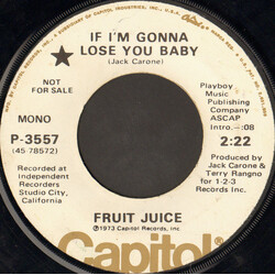 Fruit Juice If I'm Gonna Lose You Baby Vinyl 7" USED