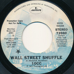 10cc Wall Street Shuffle USED VINYL 7INCH 45 RPM SINGLE PROMO STYRENE STEREO