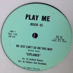 Explainer We Just Can't Go On This Way USED VINYL 12INCH