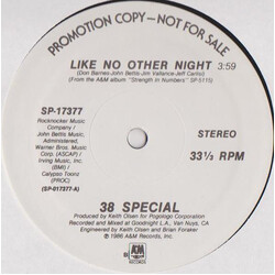38 Special (2) Like No Other Night USED VINYL 12INCH 33 S RPM PROMO