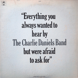 The Charlie Daniels Band "Everything You Always Wanted To Hear By The Charlie Daniels Band But Were Afraid To Ask For" Vinyl LP USED