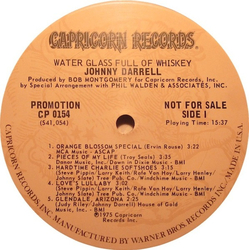 Johnny Darrell Water Glass Full Of Whiskey Vinyl LP USED