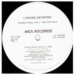 Lynyrd Skynyrd Truck Drivin' Man USED VINYL 12INCH 33 S RPM PROMO