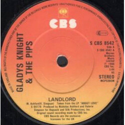 Gladys Knight And The Pips Landlord USED VINYL 7INCH 45 RPM STEREO