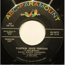 Ralph Waldo Cummings Pumpkin Juice Perfume USED VINYL 7INCH 45 RPM PROMO