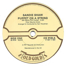 Sandie Shaw Puppet On A String USED VINYL 7INCH 45 RPM SINGLE REISSUE