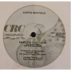 Curtis Mayfield Baby It's You USED VINYL 12INCH 33 S RPM PROMO